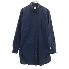 R.NEWBOLD アールニューボールド 長袖 コットンシャツ M ネイビー メンズ 古着