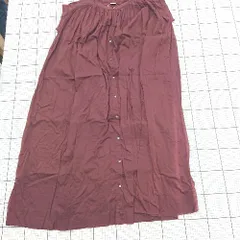 ◇ ⊂ アーバン リサーチ ドアーズ コットン100％ 半袖 ロング シャツ風ワンピース サイズONE ボルドー系 レディース E  【1508250006470】