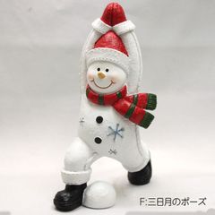 ヨガスノーマン F 三日月のポーズ クリスマス オブジェ 置物 かわいい 新品 雪だるま
