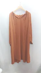 ◇ ⊇ Alma Design 長袖 膝下丈 ワンピース サイズM ブラウン系 レディース E  【1502030019278】