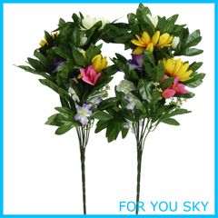 【新着商品】アイメディア(Aimedia) お墓・仏壇用 お供え花 2束組 造花 仏花 墓花 榊 神棚 長持ち お墓参り お盆 お彼岸 慶弔 高さ45cm