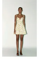 新品 ZARA(ザラ) フラワー ワンピース m