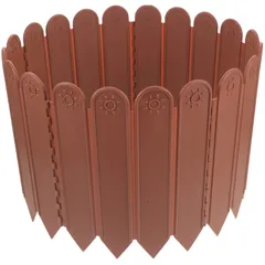 柵 塀 エッジ 園芸 花壇 ガーデンフェンス 菜園 プラスチック 屋外 土留め 根止め diy 庭造り OUNONA 取り外し可能 芝生 埋め込み用 設置簡単 ダークブラウン 高さ27cm 長さ2m