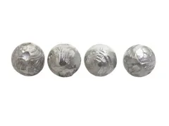 四神獣4点セット ホワイトハウライト銀彫り 彫刻ビーズ 12mm玉 青龍・朱雀・白虎・玄武 天然石 パワーストーン