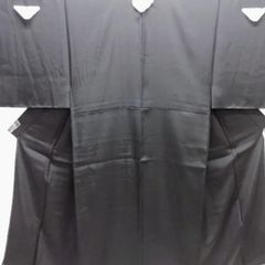 正絹 夏喪服 反物 五三桐 絹100％ 京都 黒染 セラミックス染 黒反物 