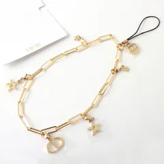 MNH25021 未使用 Christian Dior クリスチャンディオール チャームストラップ ノベルティ ゴールドカラー 星 スター 非売品