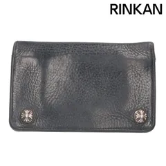 【業界最安値】美品！購入証明書付き！クロムハーツ ワンジップウォレット 財布 クロムハーツ1ジップクロスボタンレザーウォレットブラック