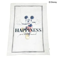 ディズニー ミッキーマウス 肌掛けふとん 寝具 100周年 ホワイト