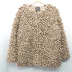 ◇ ⊇ w closet ダブルクローゼット 長袖 コート サイズF ブラウン レディース E  【1412260047333】