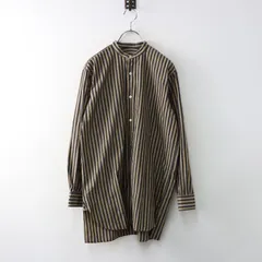 COMOLI コモリ 16AW ロンドンストライプバンドカラーシャツ COMOLI コモリ 16AW J03-02002 ロンドンストライプ バンドカラー