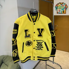 【今日WTO】Louis Vuitton FW22 イエローパンサー刺繍ベースボールジャケット-ZW22