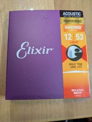 エリクサー　Elixir　アコギ弦　アコースティックギター ナノウェブ phosphor bronze 12/53