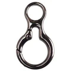 【1個】　環付きカラビナ　4色展開　連結金具　ストラップホルダー　キーリング　ハンドメイドパーツ【makuzo shop】