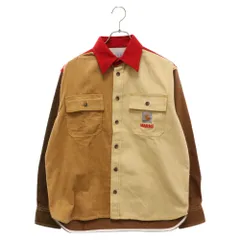 MARNI (マルニ) x CARHARTT 23SS PATERN SHIRTS CUMU031301UTX004 ロゴ刺繍パネルシャツのサムネイル