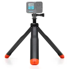 SOONSUN 4in1 フローティングセルフィースティック三脚 GoPro Hero 13 12 11 10 9 8 7 6 5 4 3、Max、AKASO、Osmo Action 3/4/5 Proカメラ用 - 防水拡張一脚ポールフローティング [レッド]
