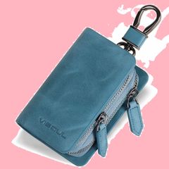 【特価商品】[VISOUL] スマートキーケース 2個収納 キーケース 本革 レザー スマートキー スマートキーカバー ケース キーホルダー キーレス レディース メンズ カラビナ付き車の鍵が 入る キー ケース スマートキー 車キーケース