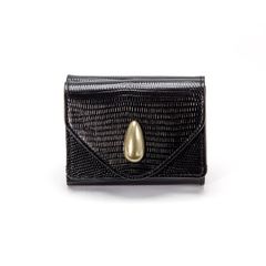 トフアンドロードストーン 三つ折り財布 Tri-fold mini wallet lizard R97-01361 TLA-361 Black(019)