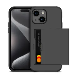 iPhone 15 手帳型 アイフォン15ケース カード収納 背面 米軍MIL規格 耐衝撃最強 落下防止 全面保護 指紋防止 滑り止め 擦り傷防止 画面レンズ保護 シリコン マット質 カバー 携帯ケース いphone15 6.1インチ ブラック
