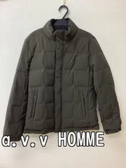 アーヴェーヴェ (a.v.v) メンズ、茶色ブルゾン ダウン79% サイズL