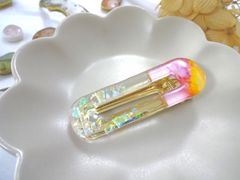 oval clip（pink × twinkle）