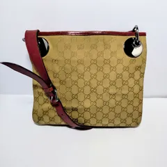 【USED中古品】 GUCCI グッチ 120841 GG柄 GGキャンバス×レザー シルバー金具 クロスボディ ショルダーバッグ  肩掛け 斜め掛け レディース 正規品 フォロー割