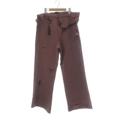 ディーゼル DIESEL 22AW P-MARTAINOFF ワイドパンツ ダメージ加工 XXS 赤 レッド /MF ■OSのサムネイル