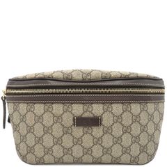 グッチ GUCCI ボディバッグ GG ウエストバッグ GGスプリームキャンバス ベージュ×ブラウン ゴールド金具 茶 ダブルG  233269 【保存袋】【中古】