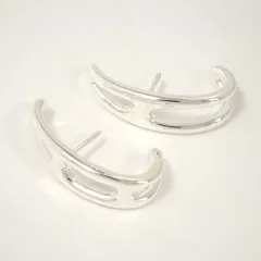 HERMES♡シルバーシェーヌダンクルスタッドピアス　美品 HERMES - エルメス ピアス シェーヌダンクル24 シルバー925 の