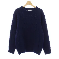 ノンネイティブ nonnative RANCHER SWEATER SHETLAND WOOL YARN ニット セーター 長袖 クルーネック ケーブル編み 1 S 紺 ネイビー NN-K4004 /KHのサムネイル