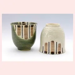 （２色セット）瀬戸焼　瀬戸五釉　組湯呑　※陶器,贈り物,ギフト,プレゼント,シリーズ,個性的,高級感,レトロモダン,かわいい,可愛い,和食器,伝統柄,和柄,カップル,夫婦,男女,ペア,色違い,湯飲み,お茶　◎2セット目以上大幅値引き対象商品♪