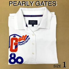 e) PEARLY GATES パーリーゲイツ 鹿の子 カノコ 半袖 ポロシャツ ゴルフウェア レディース サイズ 1 中古美品 ネコポス発送