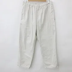 ステューシー STUSSY 116423 ビーチパンツ BRUSHED BEACH PANT テーパード 無地 綿 コットン アイボリー オフホワイト L ■FFのサムネイル