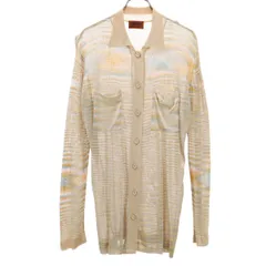 Missoni ミッソーニ イタリア製 長袖 ニットカーディガン 40 ベージュ系 レディース 古着