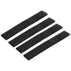 uxcell 4個セット 18mm直径 ドラムスティックグリップラップ ドラムスティックスリーブ ヒートシュリンク 抗滑り ドラムパーカッションアクセサリー 黒
