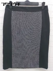 ◇ UNITED ARROWS ユナイテッドアローズ 総柄 膝丈 タイト スカート サイズ38 ブラック系 レディース 【中古】 【1002801170820】