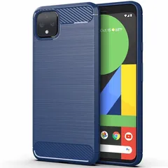 Google Pixel 4XL ケース ピクセル4xl  カーボン調 薄型 耐衝撃 ソフト ケース 【Color】 ネイビーのサムネイル