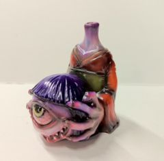 かっこわらい雑貨店 まちこ 赤着物/紫髪/黄緑帯/上目 - メルカリ