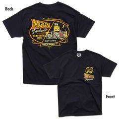 ムーンアイズ Tシャツ MOON Equipped Roadster 黒 MOONEYES 正規品