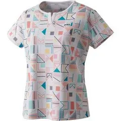 【新品】prince（プリンス）半袖 ゲームシャツ ティーシャツ テニスウェア レディース・ウィメンズ シャツ UVケア素材 ゲームシャツ 吸水速乾・UPF50＋ （ライトスムース 素材）ホワイト　WS5056-425