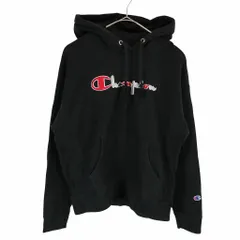 Champion チャンピオン リバースウィーブ パーカー ワンポイントロゴ ブラック (メンズ L) 中古 古着 O2853
