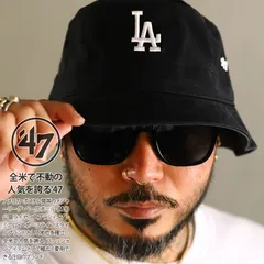 47 ハット ドジャース 公式 バケットハット バケハ 帽子 hat メンズ レディース 春夏秋冬用 全4色 大きいサイズ MLB Dodgers LA ロゴ フォーティセブン 黒 白 カーキ グレー メール便 14751451-14858380-1-2