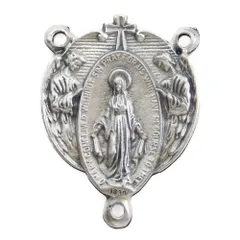 不思議のメダイを囲む天使 ロザリオ センターパーツ L  イタリア製 ハンドメイド アクセサリーパーツ