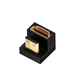8K UHD対応 HDTV変換アダプター タイプC HDMI ミニHDMI Mini HDMIオス to HDMIメス U型 上向き HDMI延長アダプター ka10000a209
