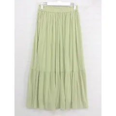 ◇ le.coeur blanc ルクールブラン ロング ギャザー スカート サイズ36 ライトグリーン レディース P  【中古】 【1208240011148】
