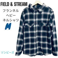 FIELD & STREAM　フランネル ヘビー ネルシャツ ブルー M フィールド アンド ストリーム