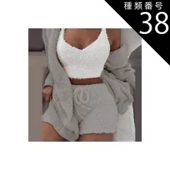 種類38：画像8/S セットアップ ルームウェア パジャマ 部屋着 寝巻き ナイトウェア 袖あり ノースリーブ もこもこ モコモコ ふわふわ 3点セット お得 かわいい 大人可愛い カジュアル おしゃれ 大人女子 こなれ感 ラフ ラブリー キュート ガーリー 