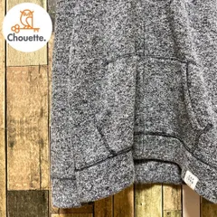 《激レア》ギャップキッズ Gap Kids 黒☆フルジップパーカー XL 150cm ロゴタグ 刺繍 杢ブラック h