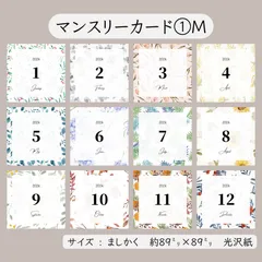 マンスリーカード①  𝐌𖦥❉｡12枚セットのサムネイル