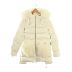 ディエゴエム DIEGO M ラクーンファー ダウンコート フード 38 白 /MI ■OS