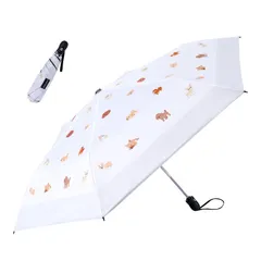【新着商品】超撥水日傘兼用雨傘 携帯便利 耐風頑丈 日傘折畳み晴雨兼用 肌を守る 熱中症対策 折りたたみ UVカット100遮光遮熱 超軽量 猫犬かわいい絵柄 日傘